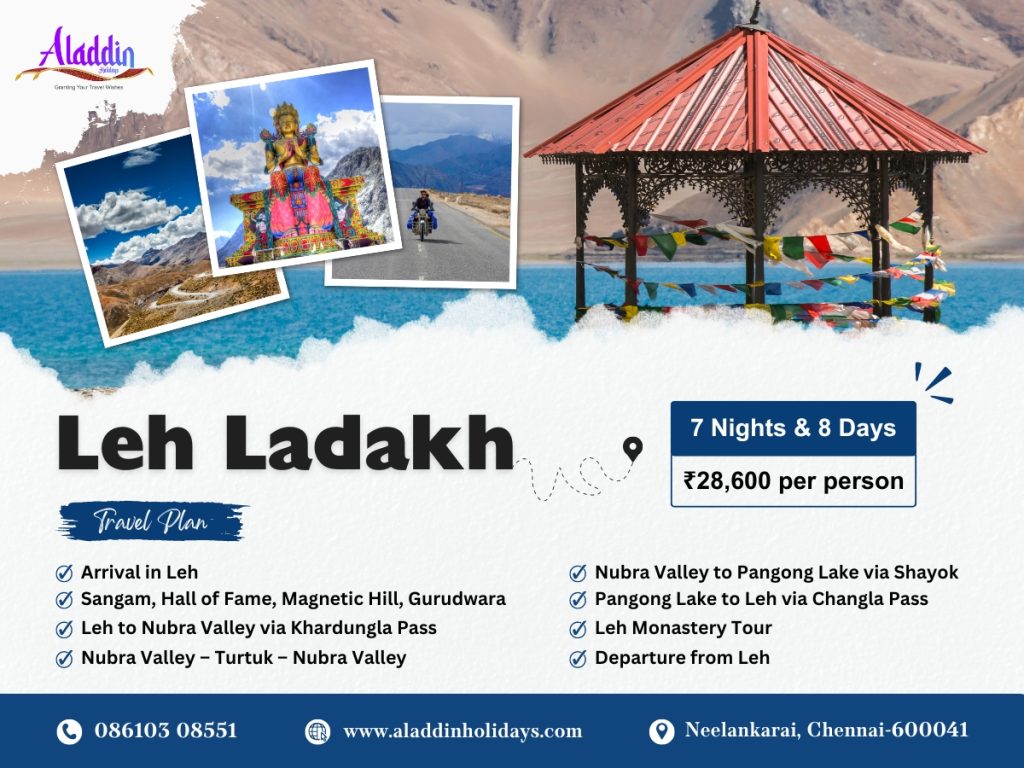 Leh Ladakh Tour from Chennai